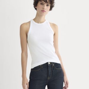 Luxe Rib Racerback Tank | White