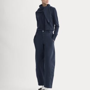 Double-Stitch Barrel Pant | Navy