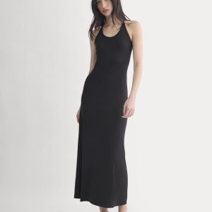 Racerback Maxi Knit Dress | Black
