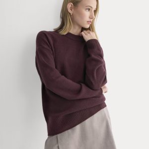 Cashmere Boyfriend Sweater | Wine