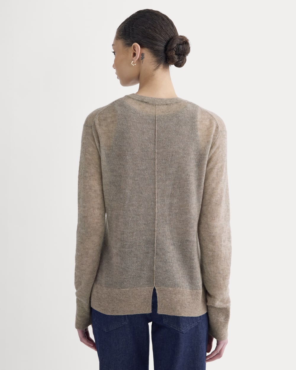 The Air Alpaca??Relaxed Crew Top | Heathered Chocolate Chip - Image 5