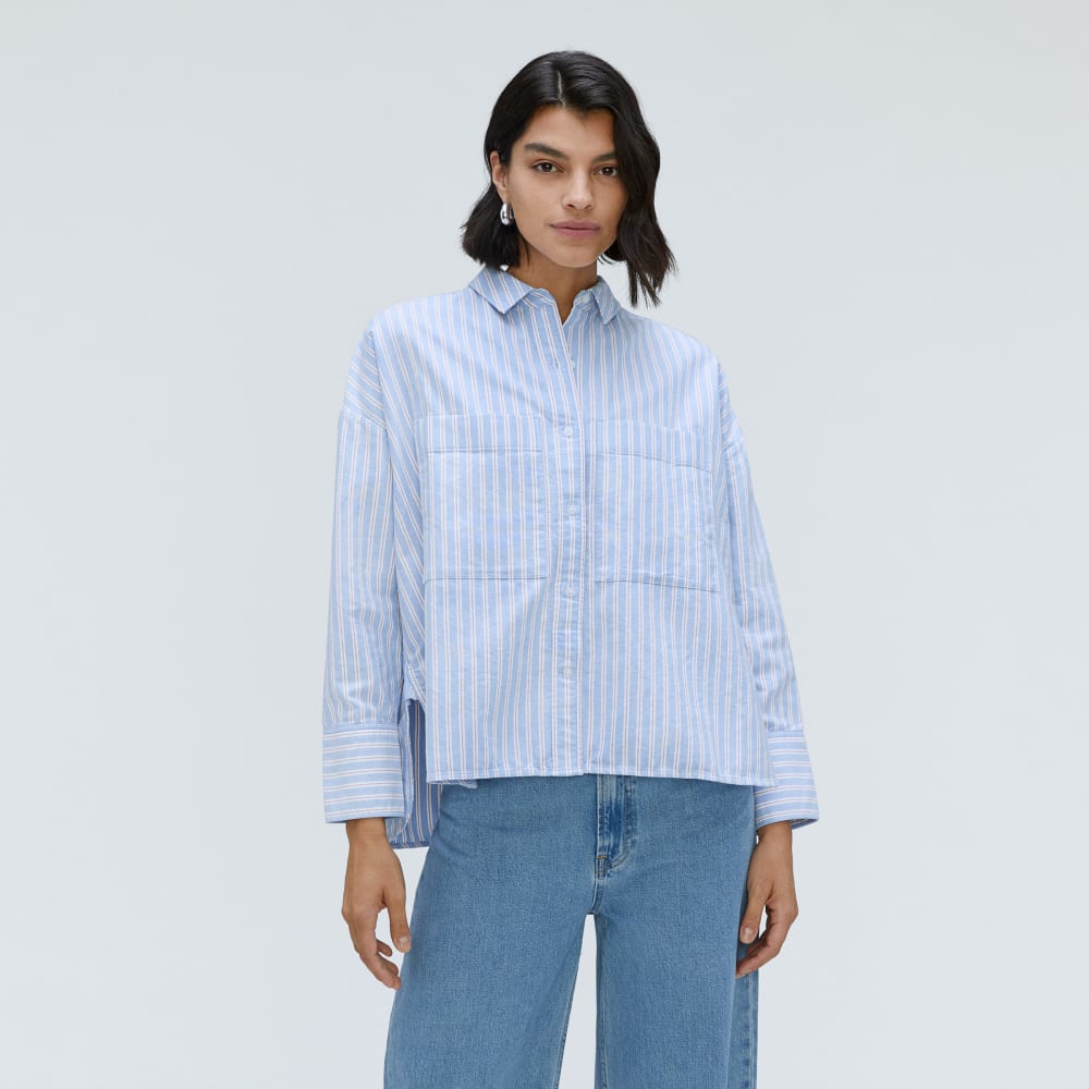 The Boxy Oxford | Sky / White - Image 2