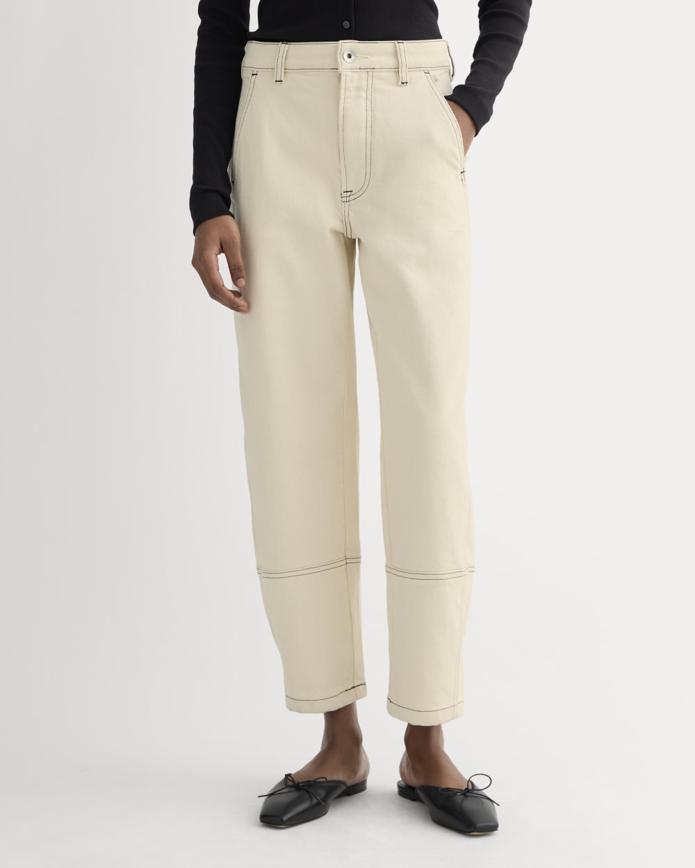 The Utility Barrel Jean | Ecru | Regular - Image 3