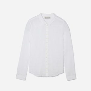 The Button Smock Top | White