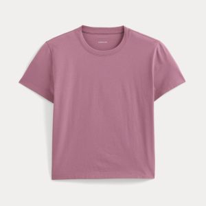 The Box-Cut Tee in Essential Cotton | Heather Rose | No Pocket
