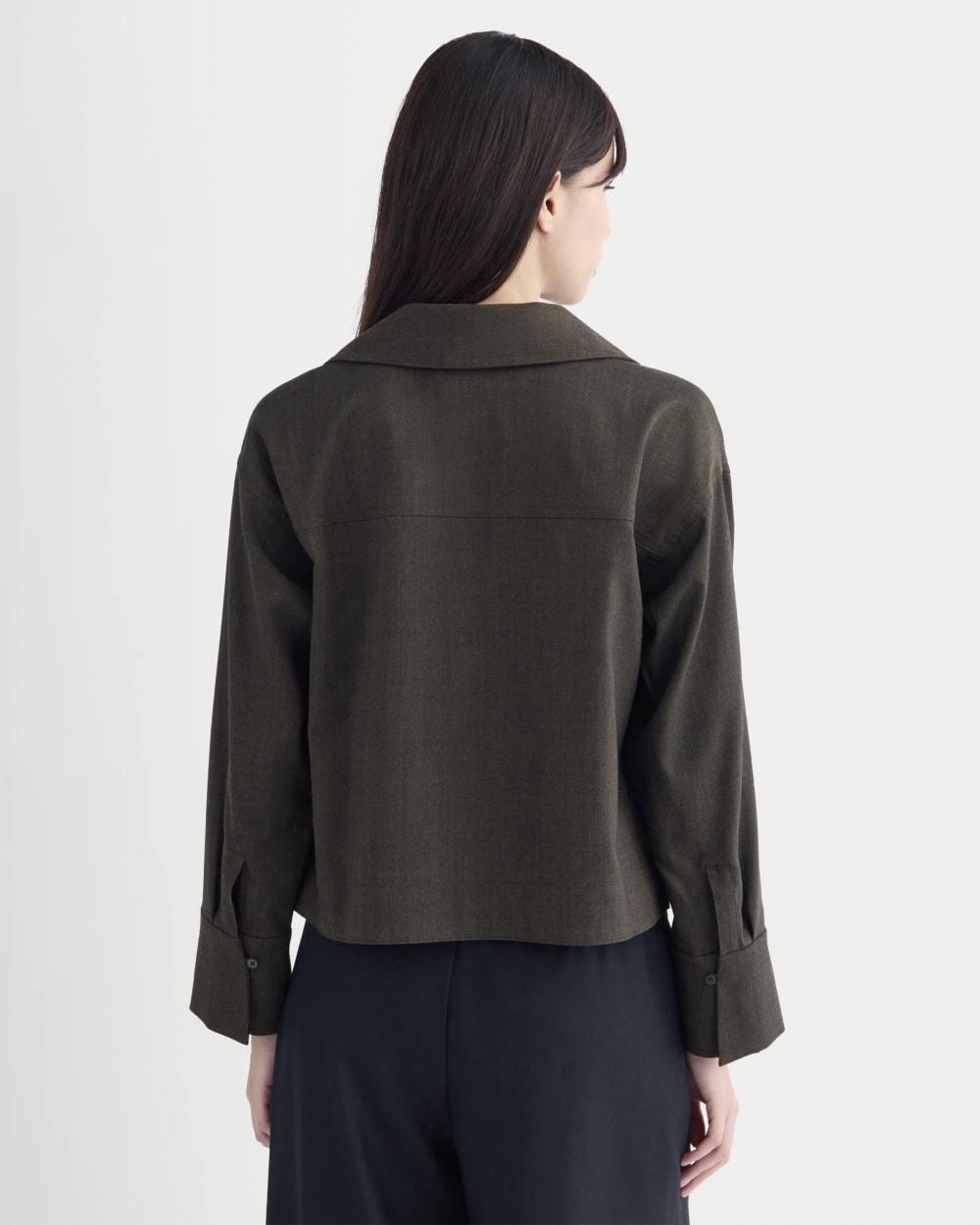Overshirt in Tailor Twill | Heathered Fudge - Image 5
