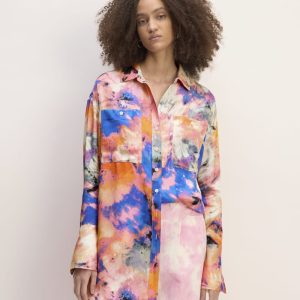The Everlane x Marques' Almeida Satin Tie-Dye Shirt | Multi Tie-Dye