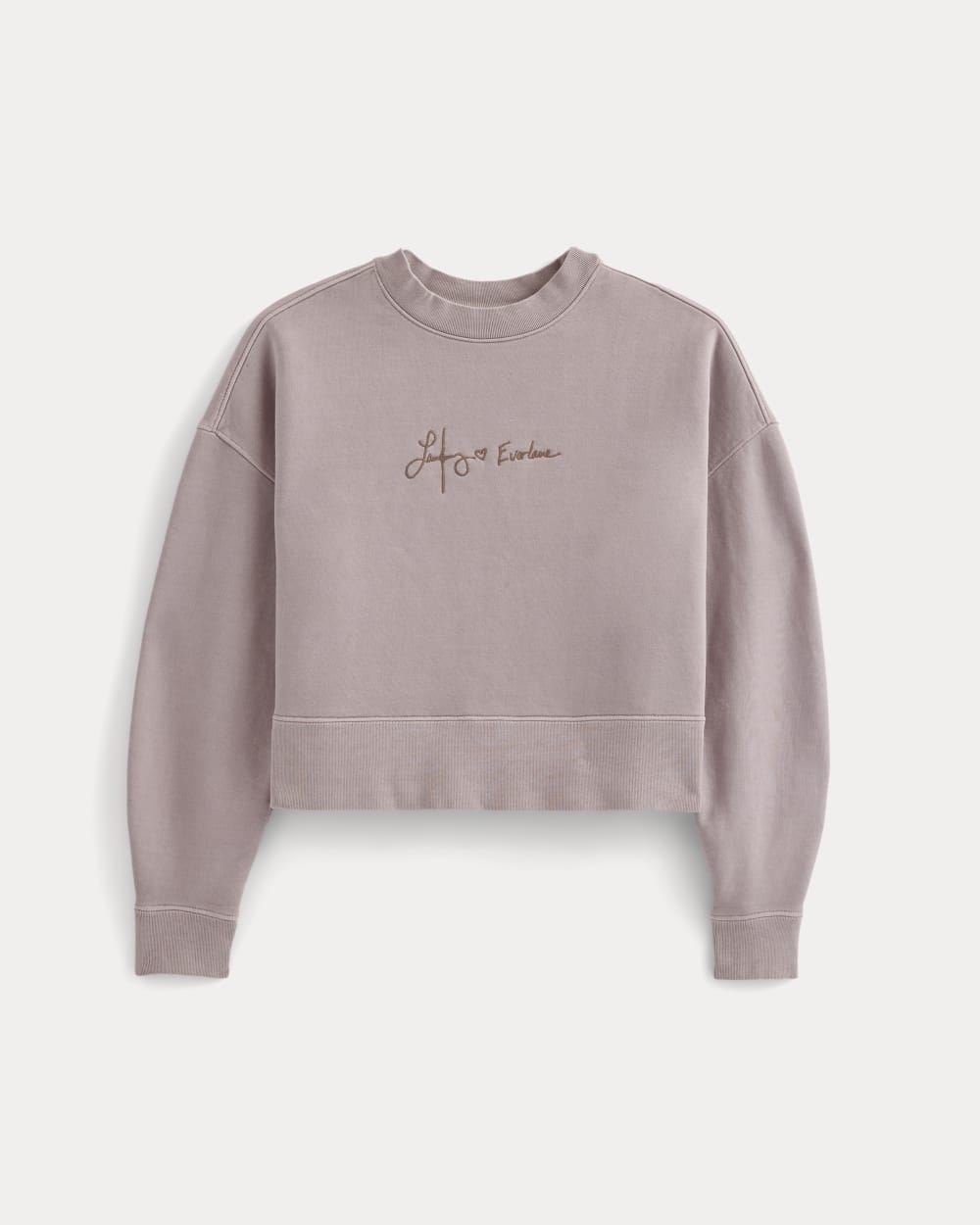 Everlane x The Laufey Foundation Cropped Sweatshirt | Burnished Lilac - Image 2