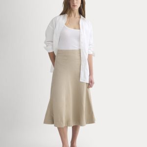 Seamed Midi Skirt | Trench Coat Khaki