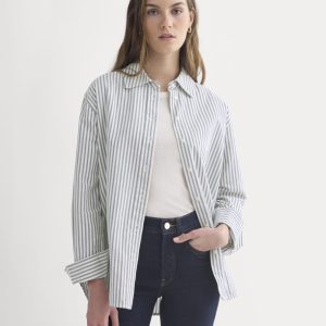 Everyday Oxford Shirt | Bone/Navy