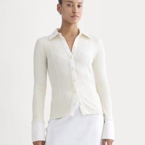 Cozy Rib Button-Up | Bone