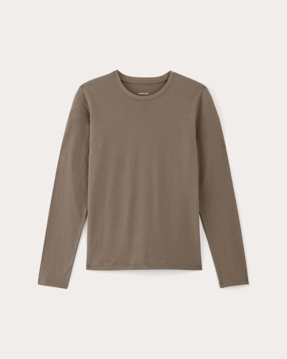 The Slim Long-Sleeve Crew in Essential Cotton | Clay - Image 2