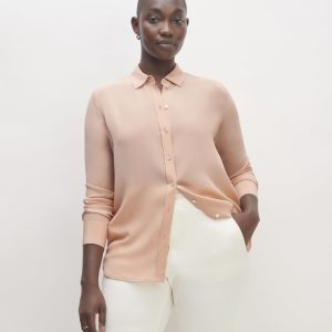 The Must-Have Shirt in Washable Silk | Blush Pink
