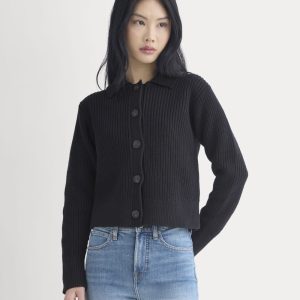 Shrunken Cardigan in Everyday Cotton | Black