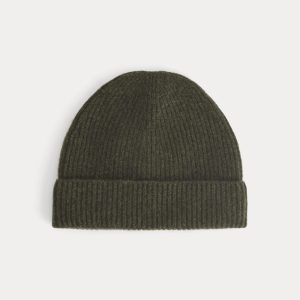 The Cashmere Ribbed Beanie | Heather Beech