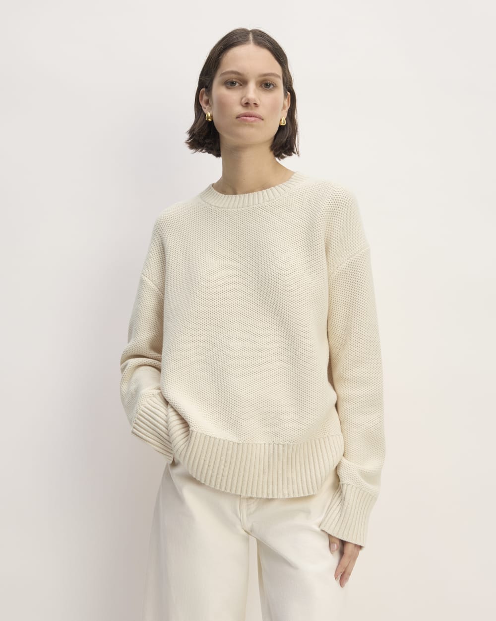 The Cotton Honeycomb Square Crew | Canvas