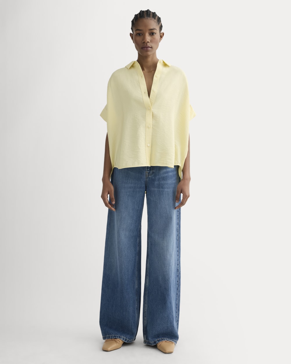The Square Shirt in SoftLuxe | Banana Crepe - Image 3