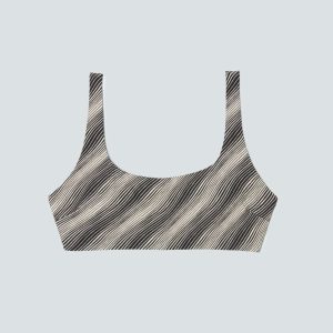 The Square-Neck Bikini Top | Black / Canvas