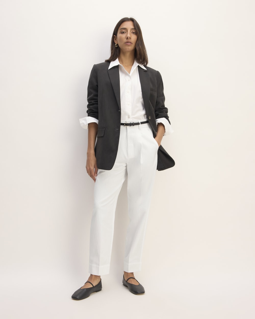 The Draper Tapered Pant in Buttersmooth | White