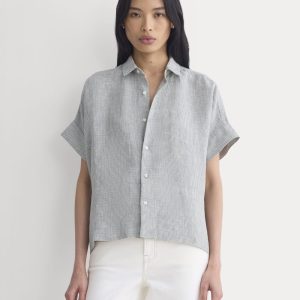 The Boxy Shirt in Linen | Agave Green