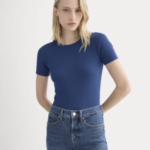 The Luxe Rib Crew | Estate Blue