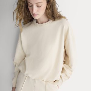 Lightweight Terry Bubble Sweatshirt | Parchment