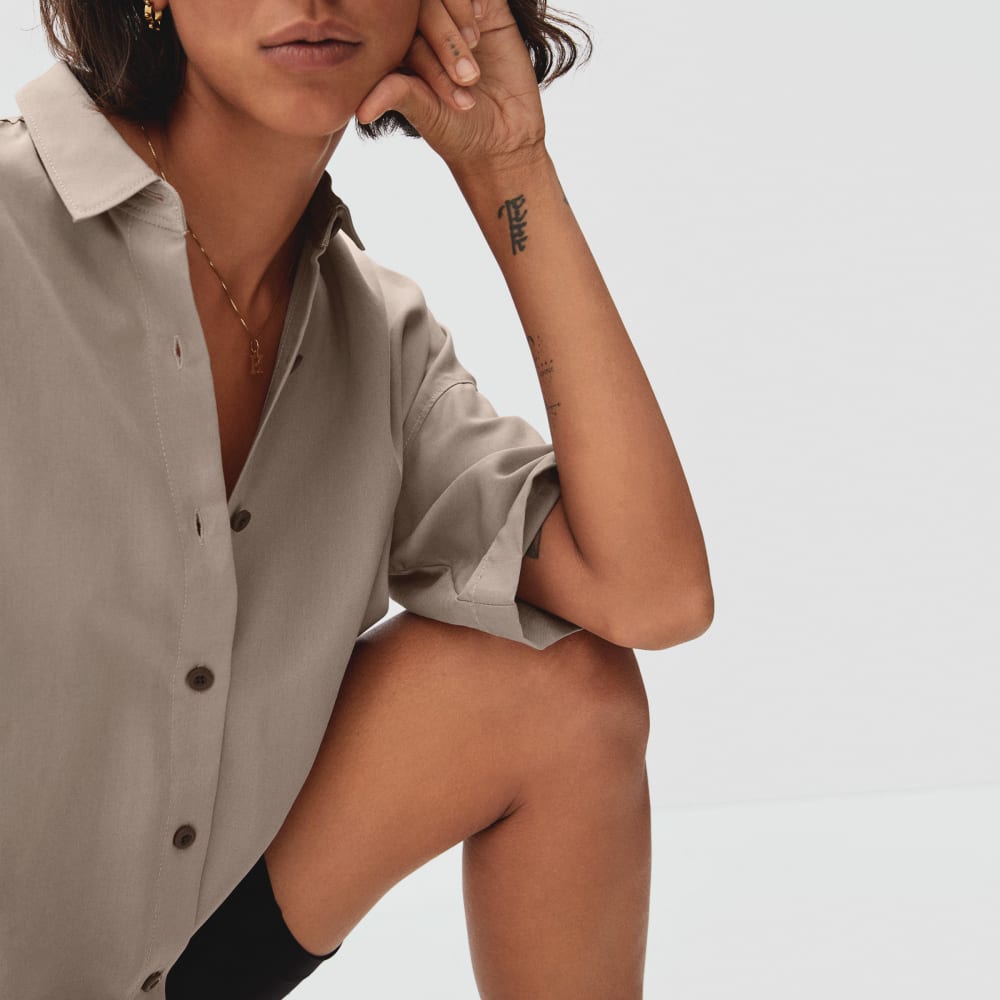 The Drapey Square Shirt | Burnt Sugar - Image 8