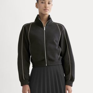 Luxe Fleece Track Jacket | Black