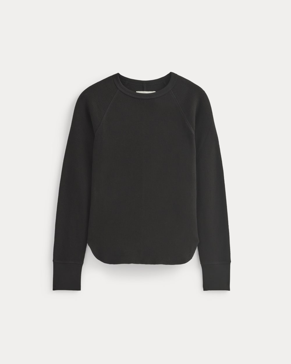 Slim-Fit Crew in Cozy Waffle | Black - Image 2