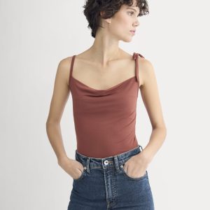 Tie-Shoulder Tank | Henna Red