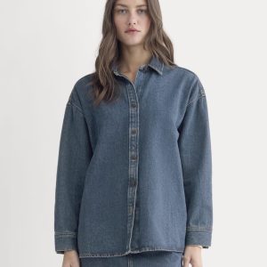 The Oversized Denim Shirt | Tungsten Blue Stone