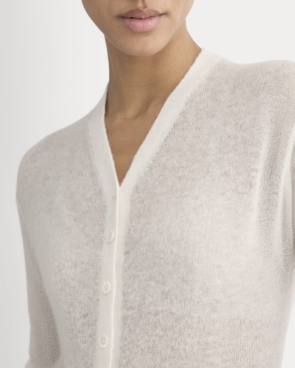 The Air Alpaca ??High V Cardigan | Birch - Image 4