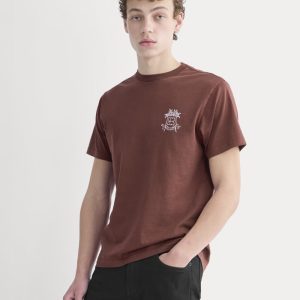 Everlane x Peace and Quiet Crest Graphic Tee | Wine