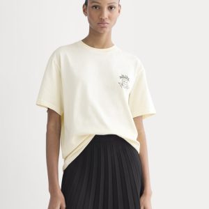 Everlane x Peace and Quiet Crest Graphic Tee | Bone
