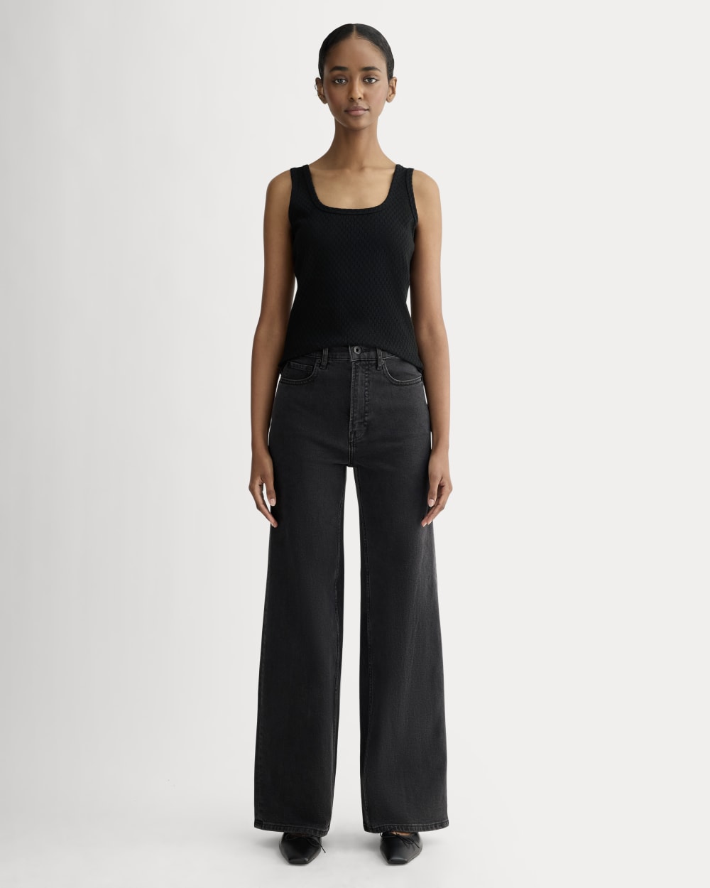 The Pointelle Cami | Black - Image 3