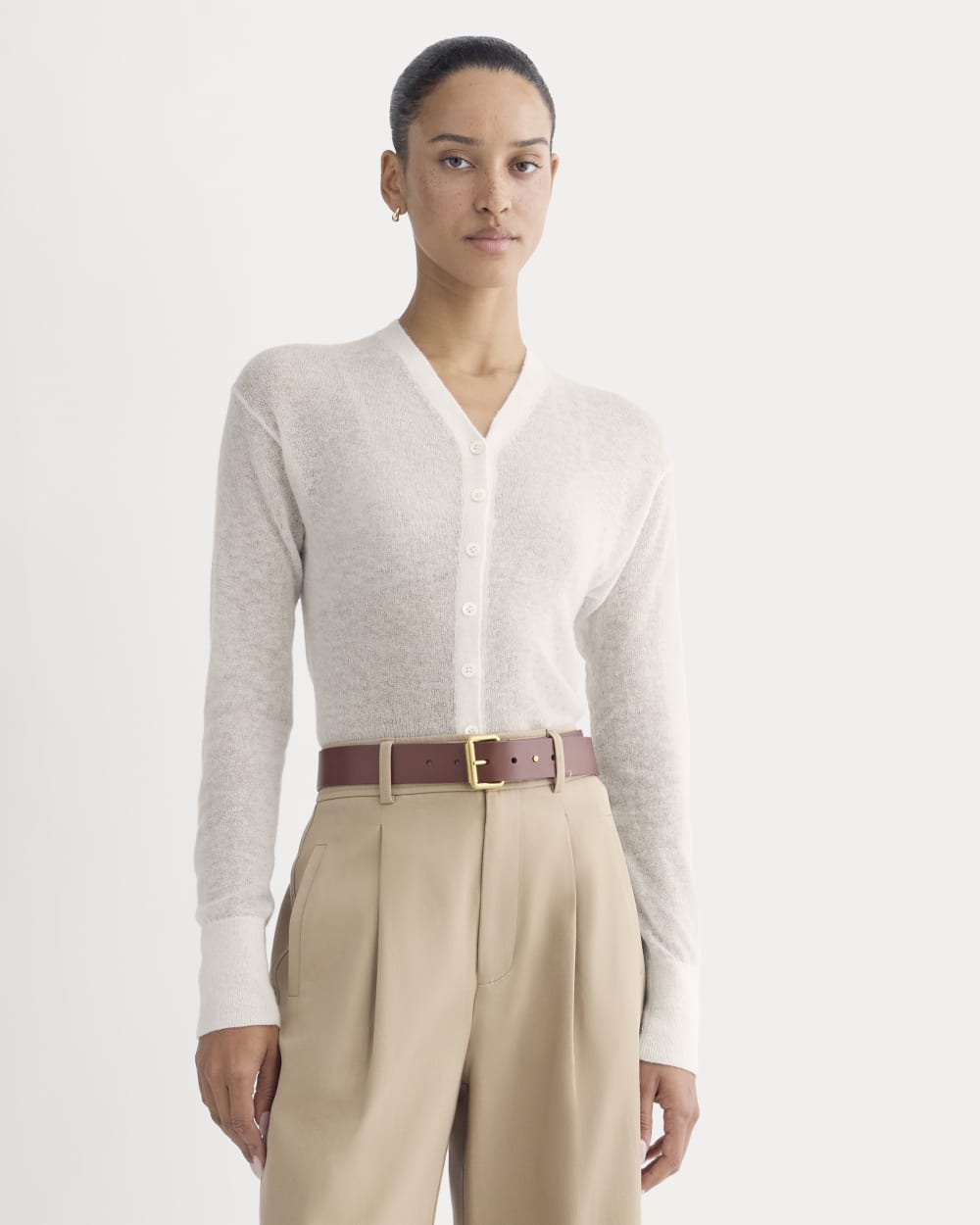 The Air Alpaca ??High V Cardigan | Birch