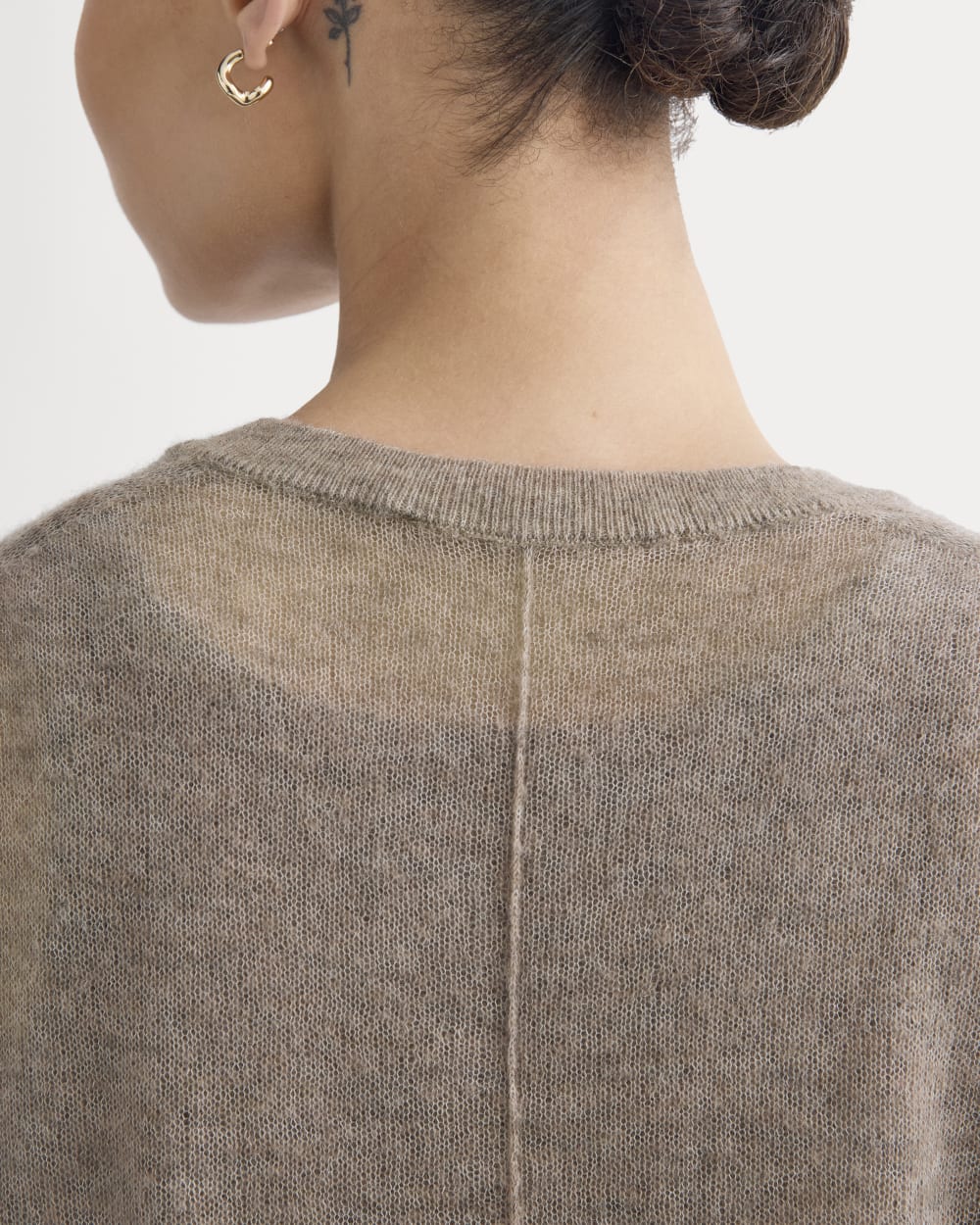The Air Alpaca??Relaxed Crew Top | Heathered Chocolate Chip - Image 4