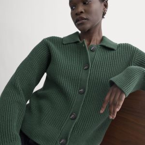 Shrunken Cardigan in Everyday Cotton | Hunter Green