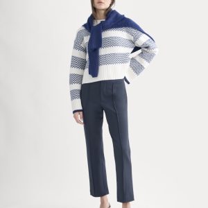 Slim Trouser in Ponte | Deep Navy