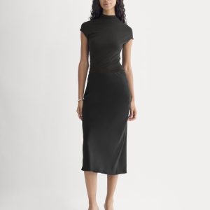 Slip Skirt in Silk Charmeuse | Black