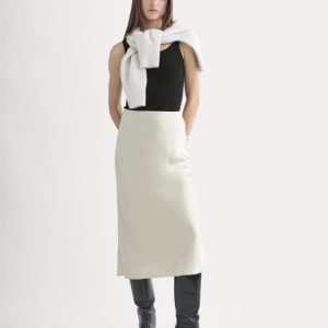Slip Skirt in Silk Charmeuse | Peyote