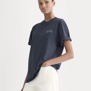 Everlane x Peace & Quiet Graphic Logo Tee |  Navy