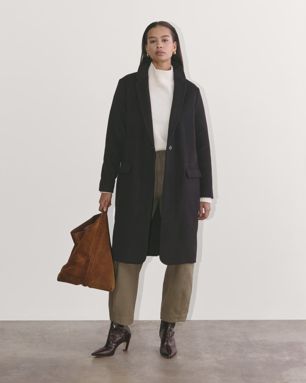 The Topcoat in Wool | Black - Image 3