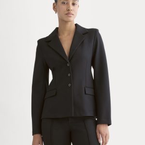 Ponte Sculpted Blazer | Black
