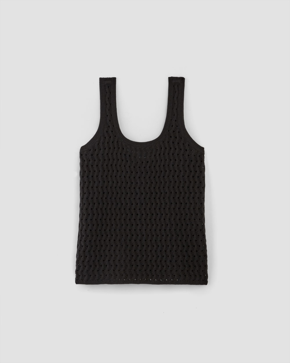The Crochet Knit Tank | Black - Image 2