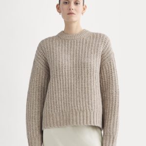 Waffle Sweater in Cloud | Heathered Oatmeal