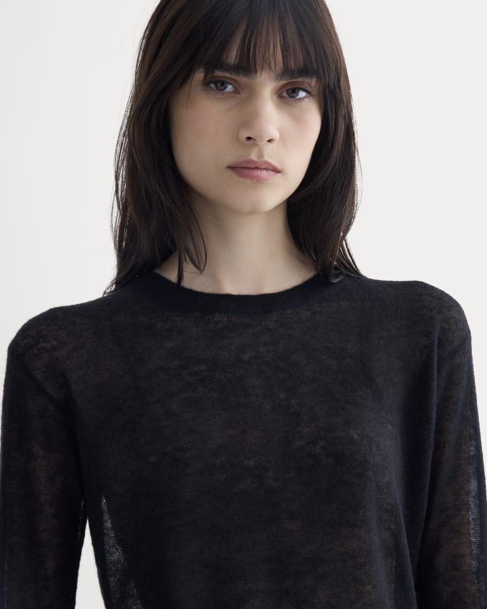 The Air Alpaca??Relaxed Crew Top | Black - Image 4