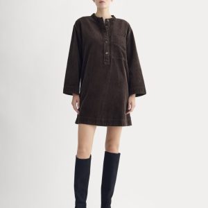The Corduroy Mini Dress | Dark Chocolate