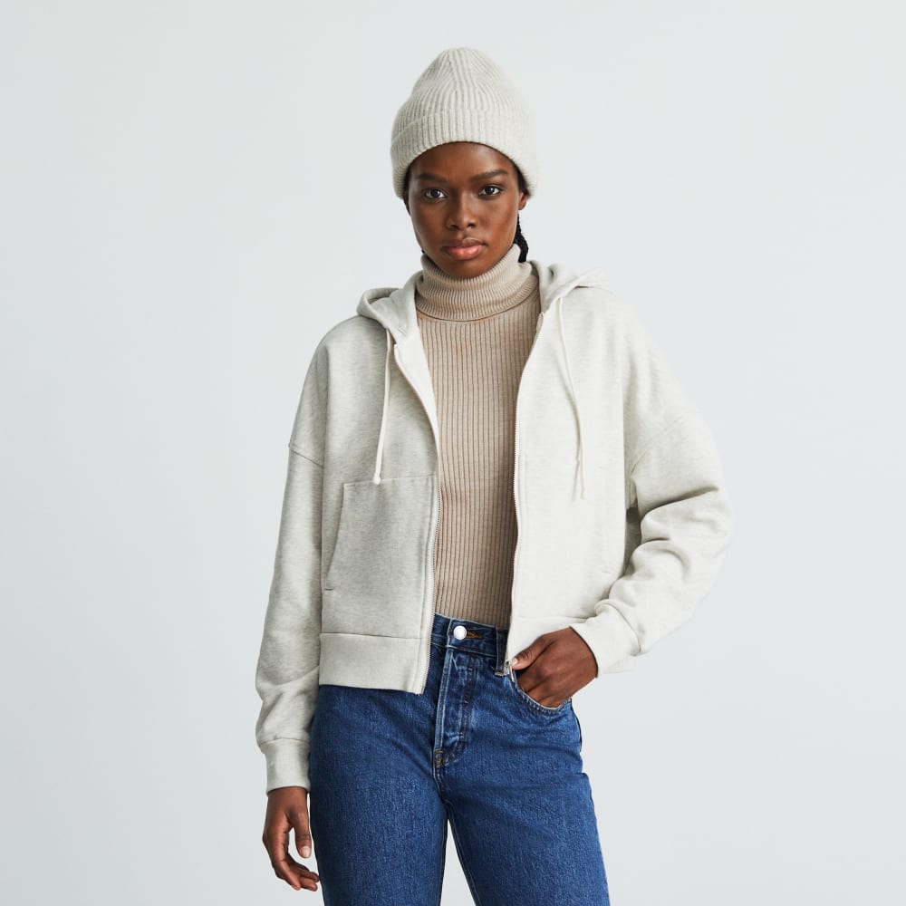 The Track Organic Cotton Hoodie | Light Heather Grey - Image 2
