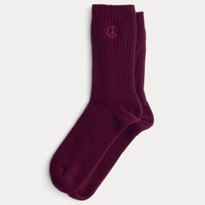 Everlane x Peace & Quiet Cashmere Socks | Wine